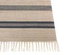 Tapis tressé TALPUR Beige - Crème - Gris - Bleu pétrole