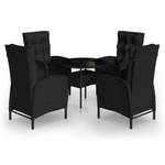 Bistro-Set 3015265-2 (5-teilig) Schwarz