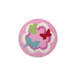 Tapis pour enfants Butterfly Party Rose foncé - Textile - 100 x 10 x 100 cm