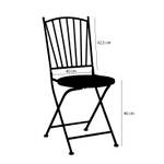 Bistrostuhl Cambria Schwarz - Rattan - 52 x 89 x 40 cm