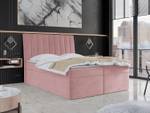 Boxspringbett mit Topper AMILA Pink - Breite: 200 cm - H3