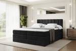 Boxspringbett OTTA KING Schwarz - Breite: 120 cm