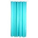 Duschvorhang aus Polyester Blau - Textil - 180 x 200 x 1 cm