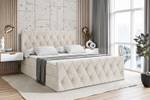 Boxspringbett - AMAY Ecru - Breite: 140 cm - H3