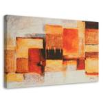 Leinwandbild Abstrakt Orange wie gemalt 100 x 70 cm