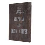 Wandschild Coffee Shabby-Look Braun - Holzart/Dekor - Holz teilmassiv - 31 x 41 x 2 cm