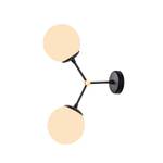 Wandleuchte Dna Schwarz Metall|Glas