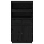 Highboard DE2398 Schwarz - Massivholz - 40 x 117 x 60 cm