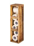 Toilettenpapierhalter stehend Holz 64x17