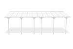 Pergola/Carport KLEO adossé XL Blanc - Largeur : 800 cm