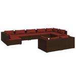 Garten-Lounge-Set (9-teilig) 3013634-10 Braun - Rot - Rotbraun