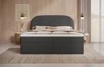 Boxspringbett ZEN mit Bettkasten Dunkelgrau - Breite: 140 cm - H3