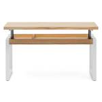 Table Basse relevable 50x100 x52 BL-NA Blanc - Bois massif - Bois/Imitation - 100 x 52 x 50 cm