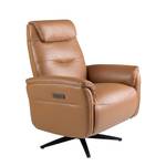 Fauteuil 5115 Marron - Cuir véritable - Textile - 78 x 105 x 96 cm