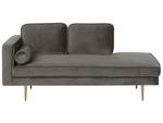 Chaiselongue MIRAMAS Gold - Grau - Taupe - Armlehne davorstehend rechts - Ecke davorstehend links