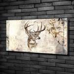 Wandbild Hirsch 100 x 50 cm