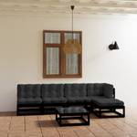Garten-Lounge-Set (6-teilig) 3009922-2 Anthrazit - Schwarz