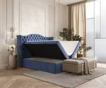 Boxspringbett Royal Blau - Breite: 140 cm