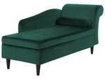 Chaise longue LUIRO Noir - Vert foncé - Vert