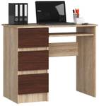 Schreibtisch A-6 links CLP Eiche Sonoma Dekor - Wenge Dekor