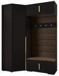 Garderobe Inova 1 Z21 Schwarz - Braun - Gold