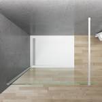 Duschwand Walk-In Duschabtrennung weiß Breite: 110 cm