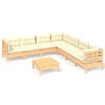 Garten-Lounge-Set Weiß - Massivholz - 64 x 29 x 64 cm