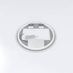 Led Badezimmer Spiegel rund silber Silber - Glas - 60 x 60 x 3 cm