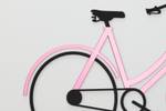 3D Acryl Wandbild Mein Fahrrad und Ich Schwarz - Pink - Glas - Kunststoff - 50 x 70 x 3 cm