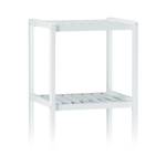 Etagère de salle de bain en lot de 2 Blanc - Bambou - 35 x 110 x 33 cm