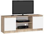 TV-Schrank K140 2T 1S CLP Eiche Sonoma Dekor - Weiß