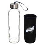 Trinkflasche aus Glas, 500 ml Grau - Glas - 7 x 23 x 7 cm