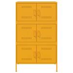 Highboard DE1471 Gelb - Metall - 39 x 113 x 68 cm