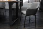 Chaise LOUI,fauteuil pivotant,microfibre Gris - Textile - 58 x 77 x 58 cm