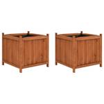 Hochbeet (2er Set) 47250 Braun - Massivholz - Holzart/Dekor - 50 x 50 x 50 cm