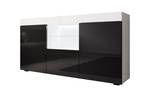 Buffet Sefora Noir - Noir brillant - Blanc