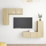 TV-Schrank 4er Set D626 Braun - Holzwerkstoff - 30 x 30 x 80 cm