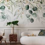 Papier peint Feuilles fleurs aquarelles 270 x 180 x 180 cm