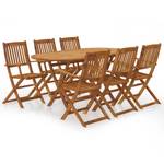 Garten-Essgruppe (7-teilig) 3006399-2 Braun - Massivholz - Holzart/Dekor - 160 x 107 x 85 cm