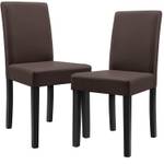 Lot de 2 Chaises Den Haag Bois Massif Marron