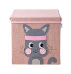 Lifeney Aufbewahrungsbox Deckel Katze Kunststoff - 33 x 38 x 4 cm