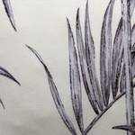 Kissenbezug grau-wei脽 Palmen