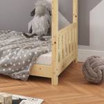 Kinderbett Design 160x80cm Natur Holz