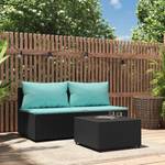 Salon de jardin 3029630-3 (lot de 3) Noir - Bleu