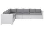 Set de jardin XXL Gris - Blanc - Polyrotin - 325 x 65 x 220 cm