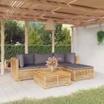 Garten-Lounge-Set 3028565-6 (5-teilig) Grau - Massivholz - Holzart/Dekor - 69 x 60 x 69 cm