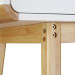 Schreibtisch mit Schubladen in Weiß Braun - Weiß - Bambus - Holzwerkstoff - 100 x 74 x 45 cm