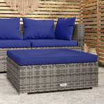 Repose-pied de jardin 3017301 Bleu foncé - Gris