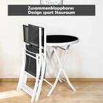 3tlg. Bistroset klappbar Schwarz - Metall - 60 x 70 x 60 cm