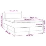 Boxspringbett 3017287-6 Schwarz - Breite: 120 cm